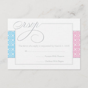 First Communion or Baptism RSVP Blue Card
