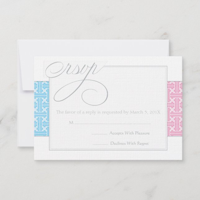 First Communion or Baptism RSVP  |  Blue Card (Front)