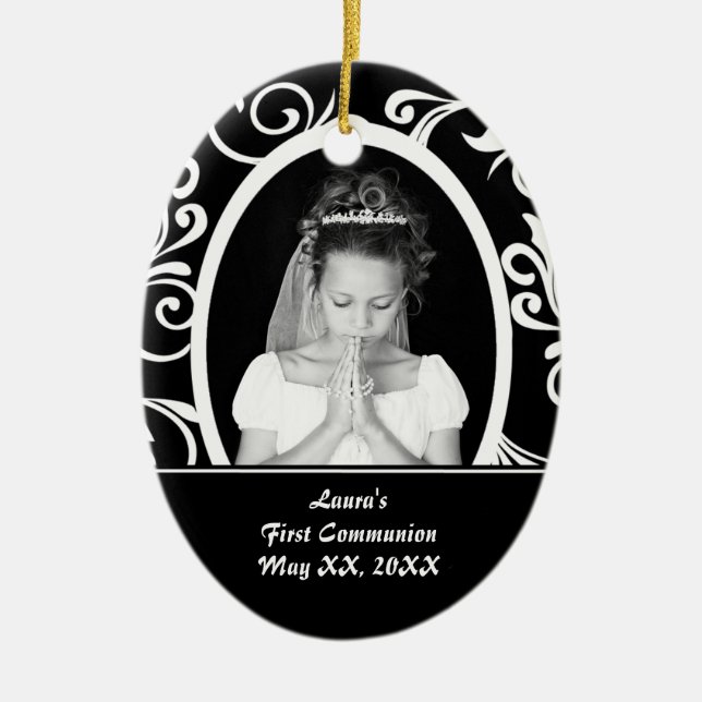 First Communion Oval Ornament (Front)