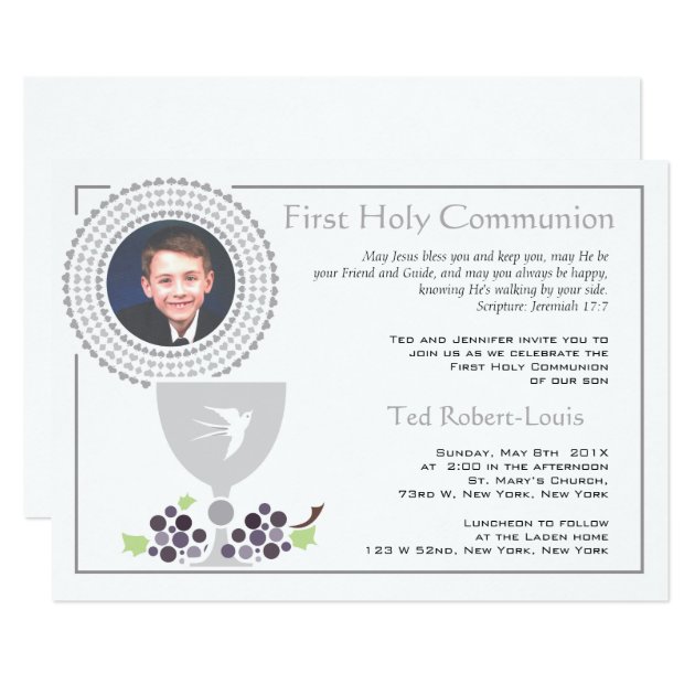 First Communion Photo Invitation