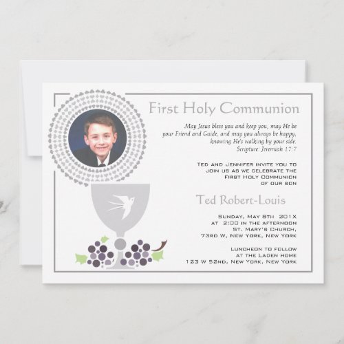 First Communion Photo Invitation