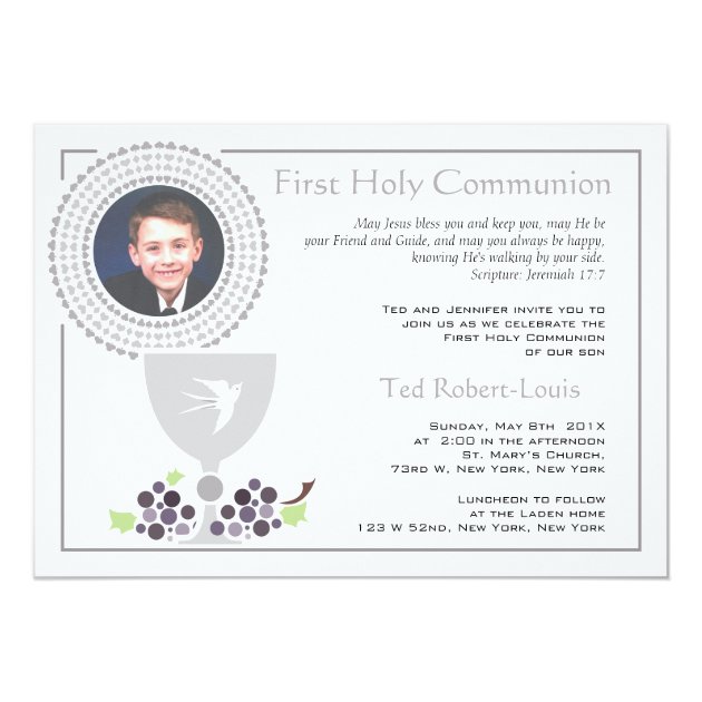 First Communion Photo Invitation
