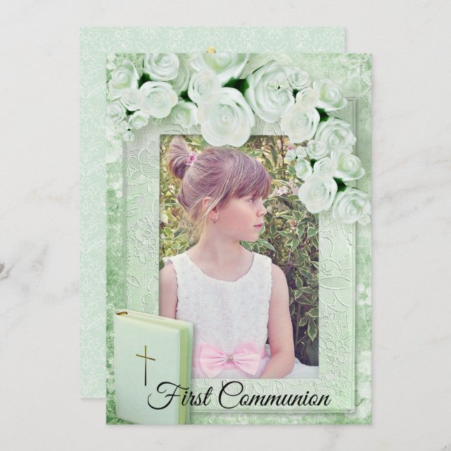 First Communion Photo Invitation (Front/Back)