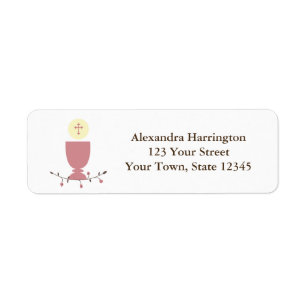 First Communion, Pink Chalice Label