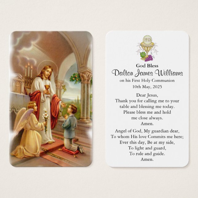 First Communion Prayers | Boy Communion 2 (Front & Back)