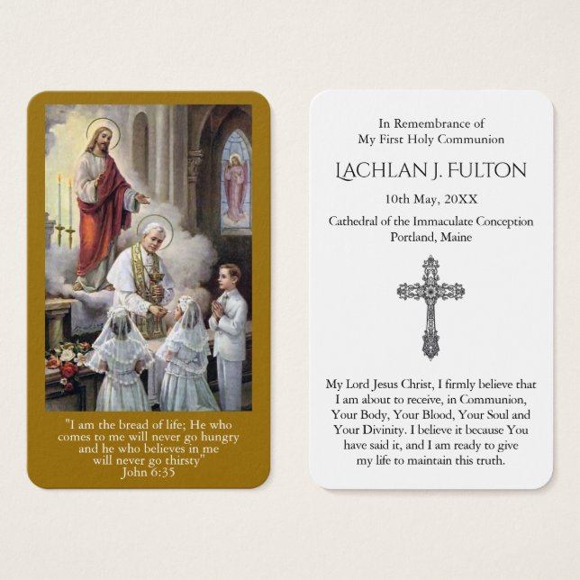 First Communion Prayers | Boy & Girl 4 (Front & Back)