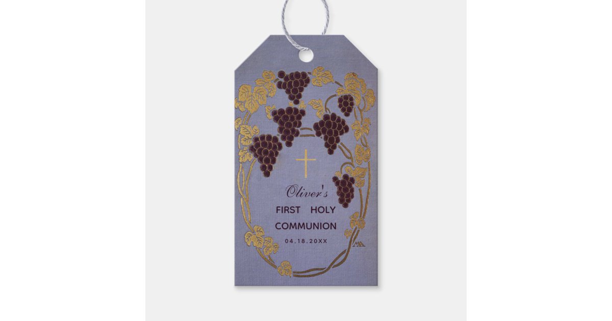 Grape Tag-Its - Purple Cardstock Hang Tags - Gift, Packaging