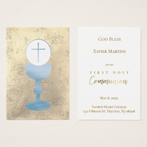First Communion remembrance card