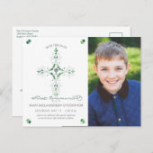First Communion Save The Date Postcard, Boy, Girl Announcement Postcard (Front/Back)