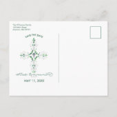 First Communion Save The Date Postcard, Boy, Girl Announcement Postcard (Back)