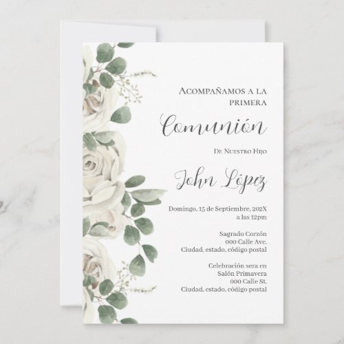 First Communion Spanish Invitation