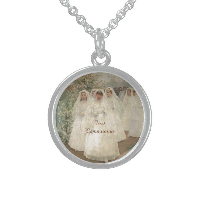 First Communion Sterling Silver Necklace (Front)