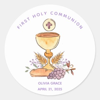 First Communion Symbols Sticker by StarStock at Zazzle