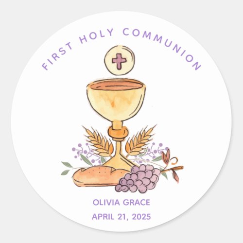 First Communion Symbols Sticker