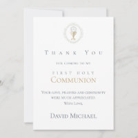 First Communion  thank you