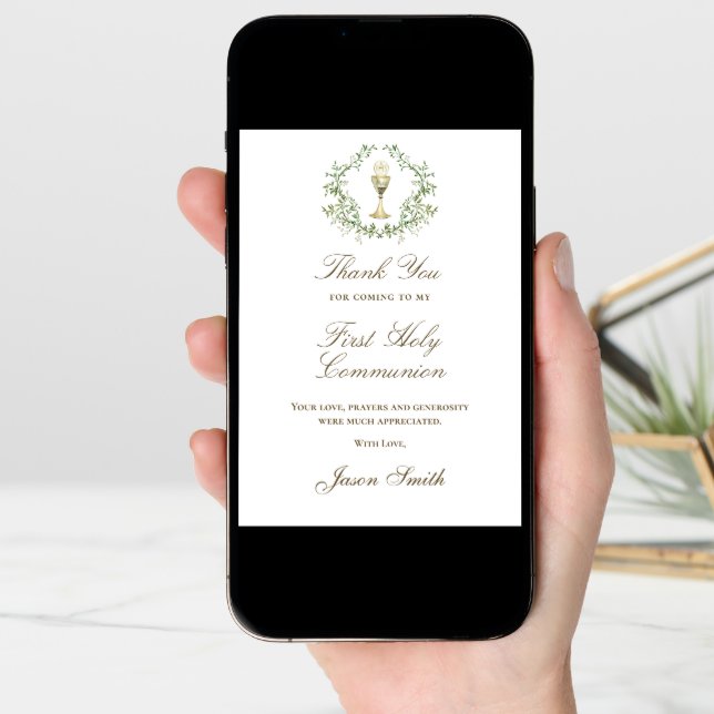 First Communion thank you Card (Front Digital)