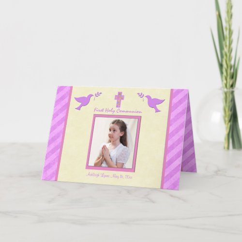 First Communion Thank You Card for a Girl