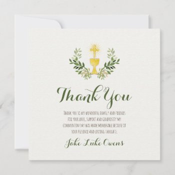 First Communion Thank You | Flat by OrangeOstrichDesigns at Zazzle