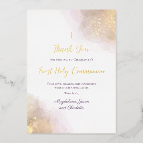 First Communion Thank you for coming card