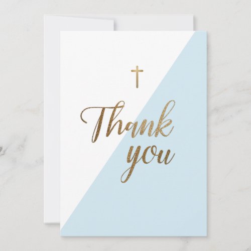 First Communion Thank You Modern blue Boy