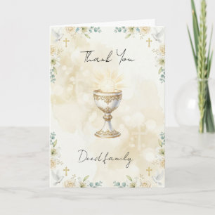 First Communion Thank You With Chalice Design Card