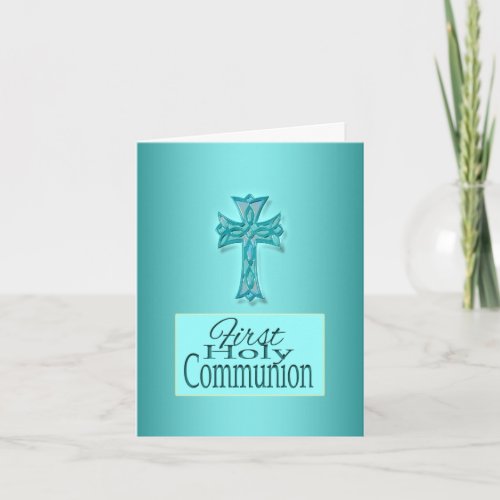 First communion verse boys CUSTONALIZE Card