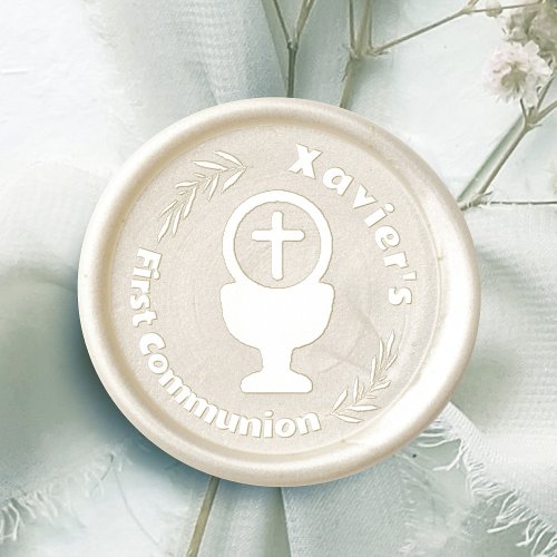 First Communion Wax Seal Sticker