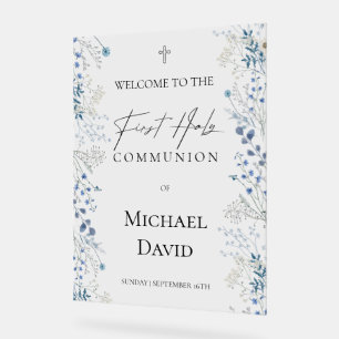 First Communion welcome Acrylic Sign