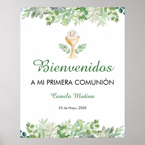 First Communion Welcome Cartel de Bienvenida  Poster