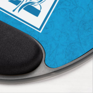 First Communion, Wheat, Grapes Blue Gel Mouse Pad