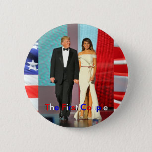First Couple Donald and Melania Trump Inauguration Button