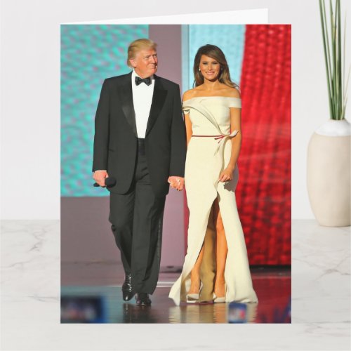 First Couple Donald and Melania Trump Liberty Ball Card