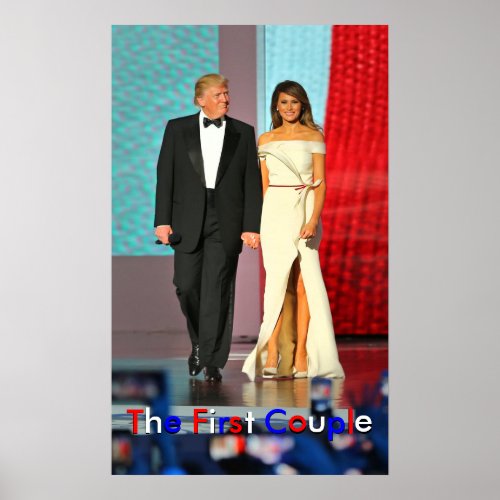 First Couple Donald and Melania Trump Liberty Ball Poster