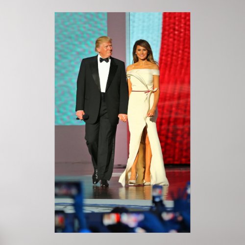 First Couple Donald and Melania Trump Liberty Ball Poster