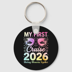 First Cruise 2026 Funny First Time Cruise Vacation Keychain