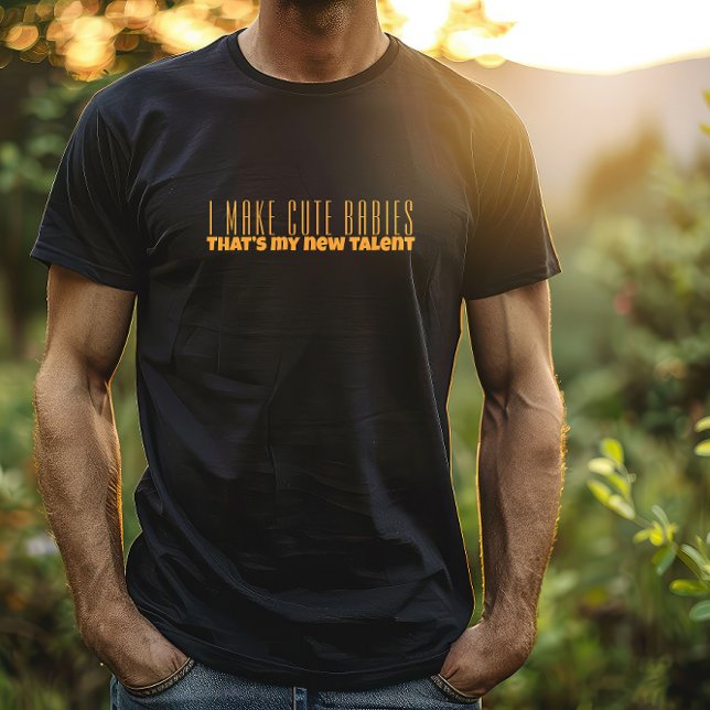 First  dad day orange letter humor T-Shirt (Creator Uploaded)