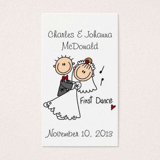 Customizable First Dance Business Card