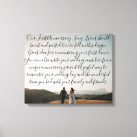 First Dance Song Lyrics Anniversary Gift Vow Photo