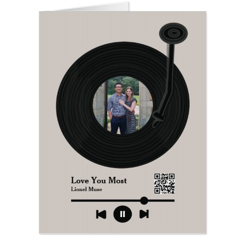 First Dance Song Record Valentines Day Card