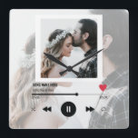 First Dance Song Wedding Anniversary Personalized  Square Wall Clock<br><div class="desc">First Dance Song Wedding Anniversary Personalized</div>