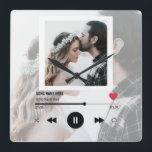 First Dance Song Wedding Anniversary Personalized  Square Wall Clock<br><div class="desc">First Dance Song Wedding Anniversary Personalized</div>