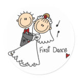 First Dance Wedding Tshirts and Gifts Classic Round Sticker