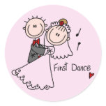 First Dance Wedding Tshirts and Gifts Classic Round Sticker