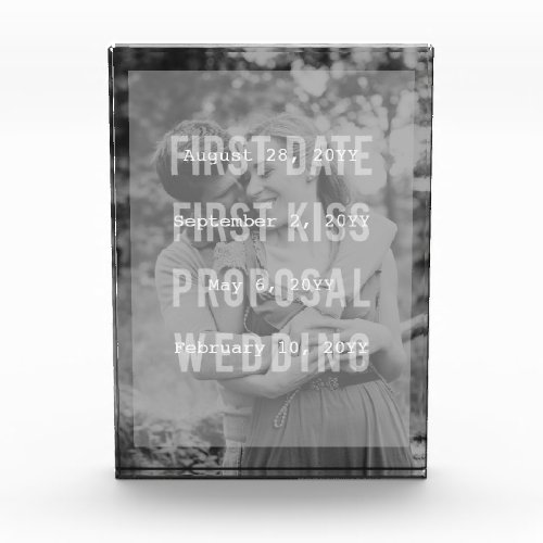 First Date First Kiss Proposal Wedding Dates Photo Block