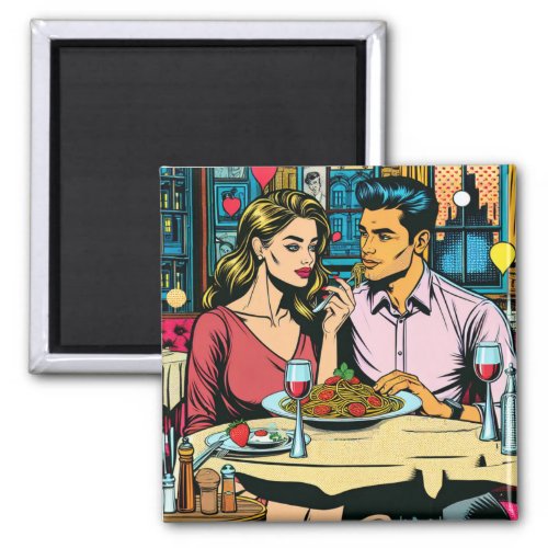 First Date  Spaghettis Dinner Magnet