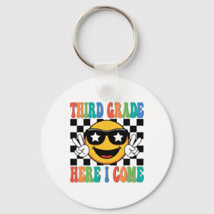 First Day 3rd Grade Third Grade Here I Come Back T Keychain