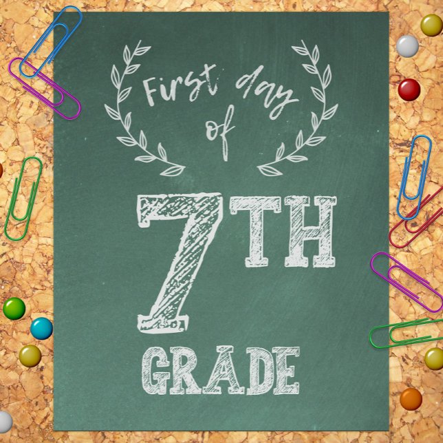 First Day Back to School, 1st Day of 7th Grade Photo Print (Creator Uploaded)