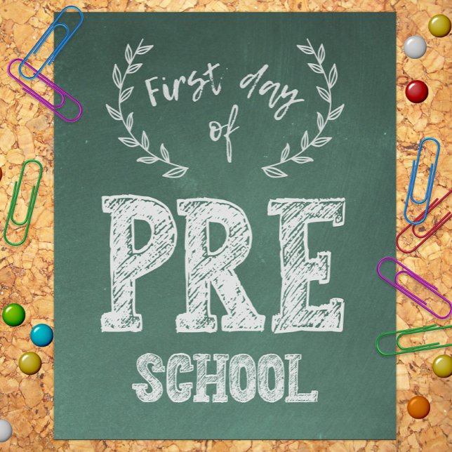 First Day Back to School, 1st Day Pre-K, Preschool Photo Print (Creator Uploaded)