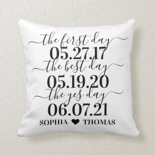 First Day Yes Day Best Day Blanket For Wedding, Special Dates Photo Gifts,  Christmas Gifts For Newlyweds - Best Personalized Gifts For Everyone