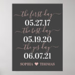 First Day Best Day Yes Day Wedding Date Sign<br><div class="desc">First Day Best Day Yes Day Wedding Date Print is the perfect addition to your home,  anniversary party,  or wedding reception.</div>